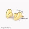 Nidin Classic New Design Love Heart Shape Copper Stud Earrings For Women Female Creative Trendy Ear Jewelry Wedding Party Gifts