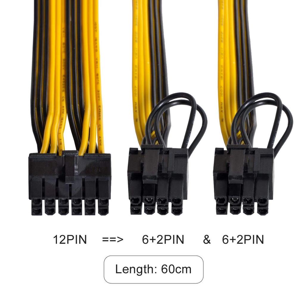 Xiwai 12-pin to ATX Dual 8-pin & 6-pin Splitter GPU Graphics Card Modular Power Cable for 3080 3090 AX850 AX750 AX650
