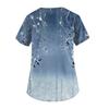 Women's V-neck Fashion Casual Printed Tops And Protective Workwear
