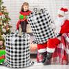 3Pcs Christmas Drawstring Gift Bags Holiday Gifts Wrap Bags Small Extra Large Santa Claus Xmas Wrapping Bags