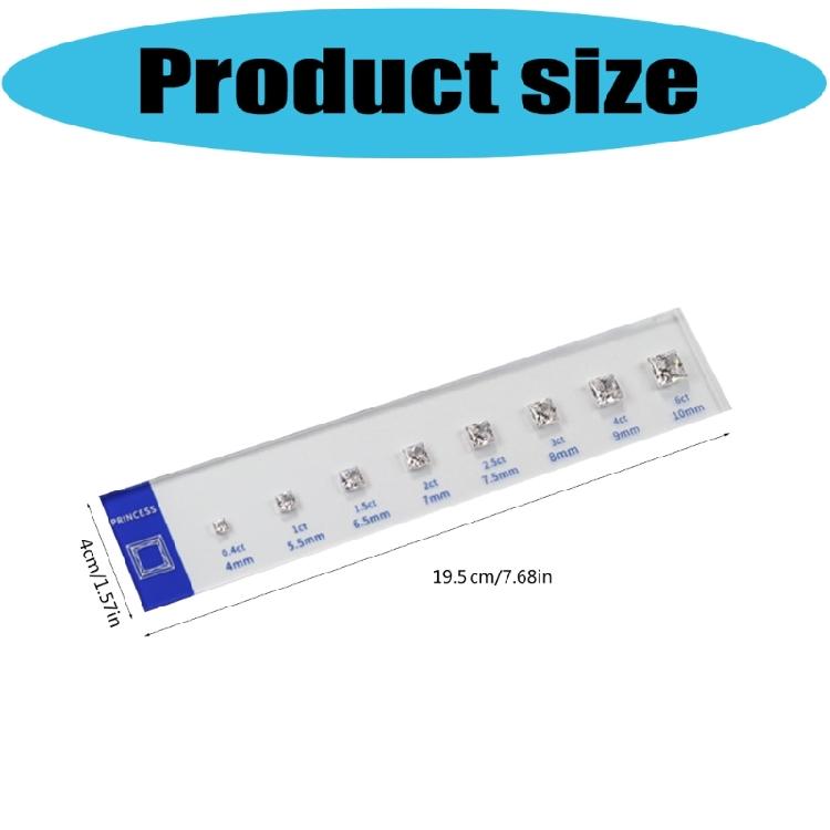 Jewelry Store Accessory Cubic Zirconia Size Comparison Set With Ergonomic Caliper Designs