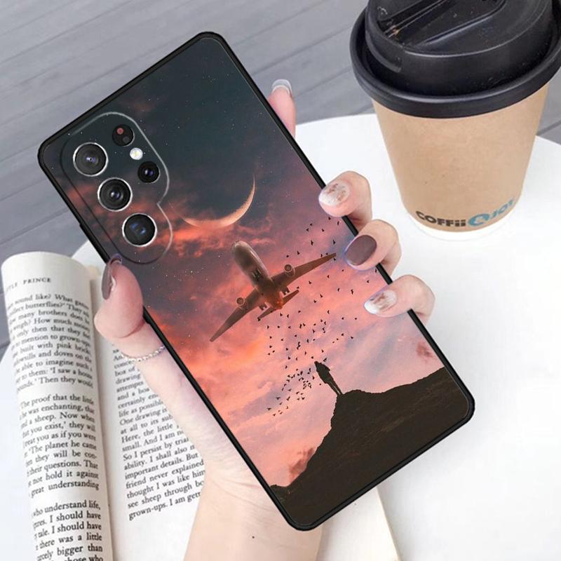 Airplane Plane Aircraft Phone Case Cover For Samsung Galaxy S24 S25 Ultra S21 S22 Ultra S10E Note 10 Plus Note 20 FE S23