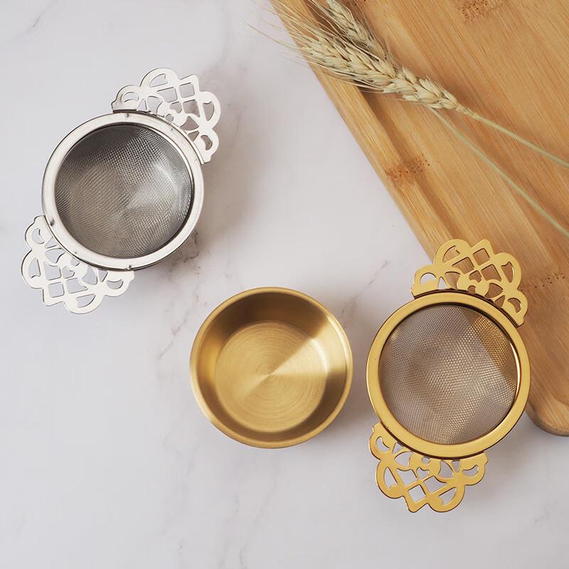 Pabei Stainless Steel Lace Tea Strainer Set