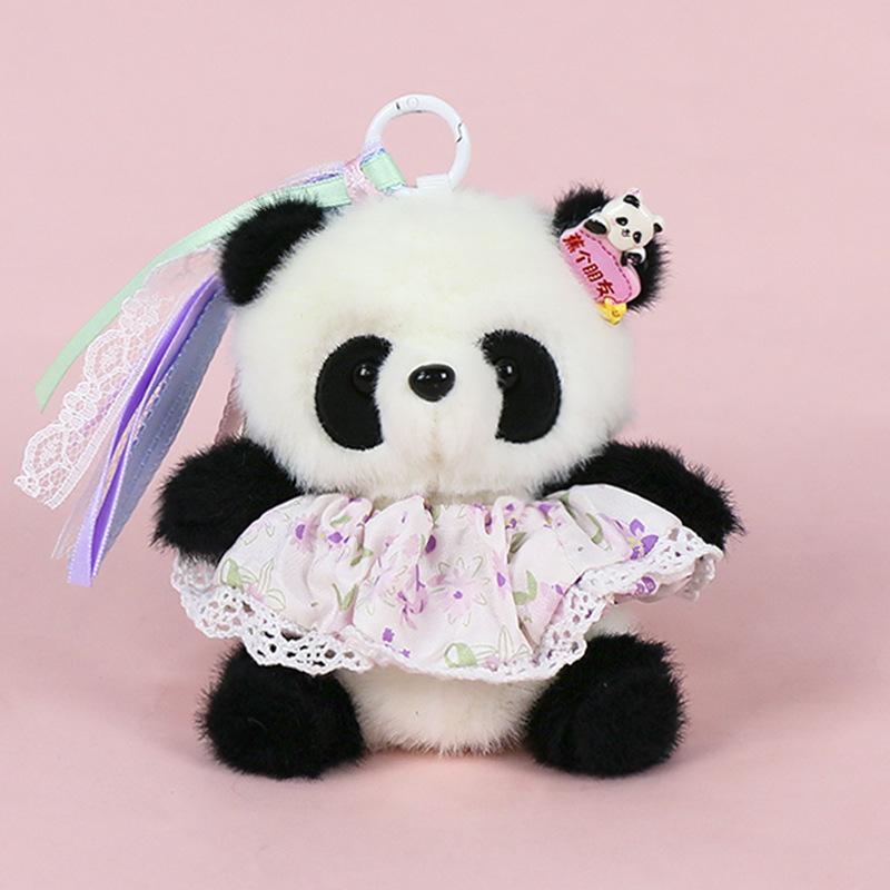 Premium Scented Panda Pendant Backpack: Dressed-Up Panda Doll In Various Styles