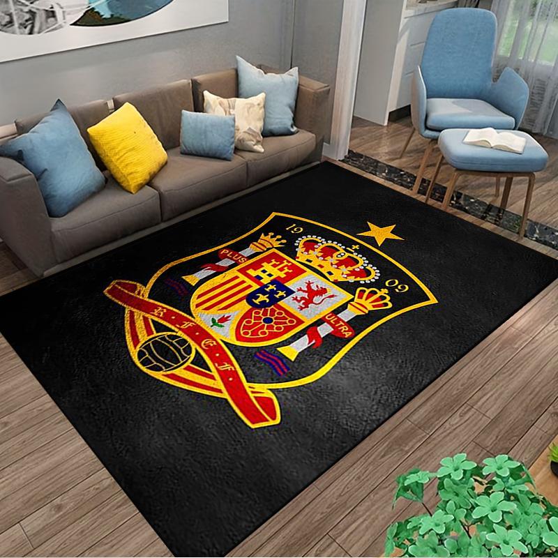 Spain Football Emblem Set Designed floor mat, suitable as a non-slip mat for the living room or bedroom sofa