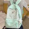 Schoolbag Schoolbag for Female Junior High School Students, Small and Fresh Plaid, Simple and Versatile Backpack, New Lightweight and High-value
