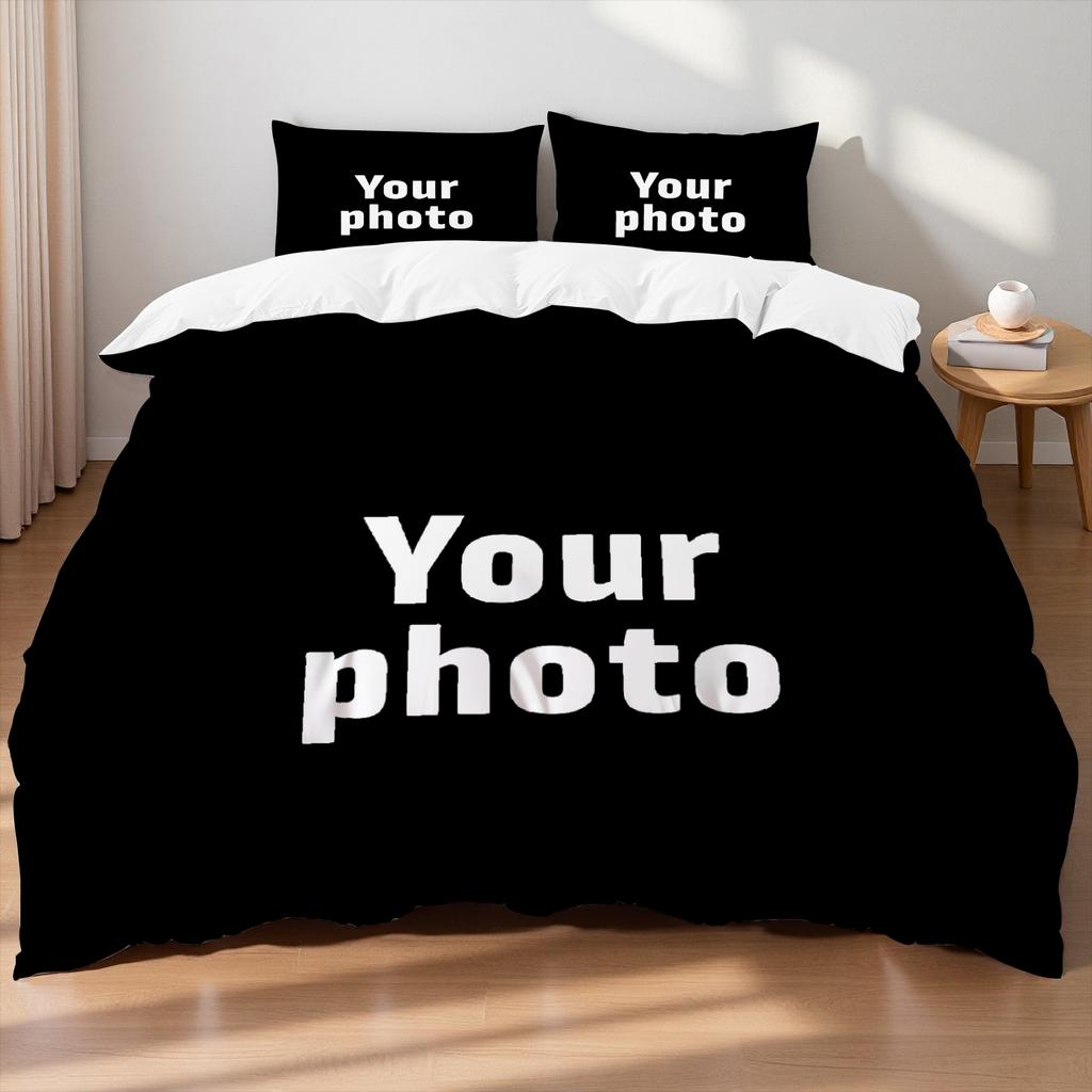 Custom Photo Duvet Cover Set 3D Printed Bedding Set Upload Your Photo Logo Soft Single Double Size 2-3pc No Sheet For Home Decor