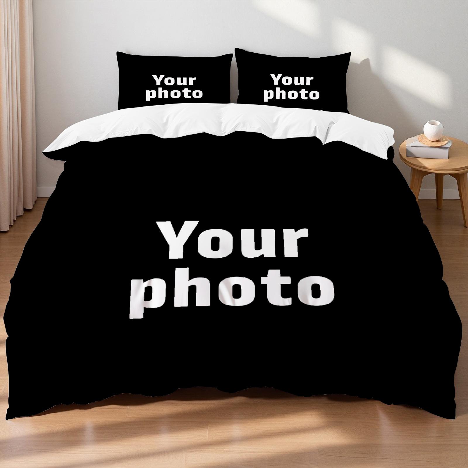 

Custom Photo Duvet Cover Set 3D Printed Bedding Set Upload Your Photo Logo Soft Single Double Size 2-3pc No Sheet For Home Decor Eu Single 135x200cm