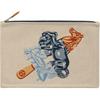 Hermes 28 Lustige Eiscreme-Muster Siebdruck Baumwolle Reise Aufbewahrungstasche Unisex Taschen Nude Blau H103963MV04