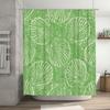 Green Shell Pattern Shower Curtain Bath Decoration for Bathroom Decorations