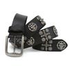 Heavy Metal Cowboy Punk Belt Genuine Leather Hip Hop Belts For Men Cross Rivet Jeans Belt Male Strap Ceinture Homme