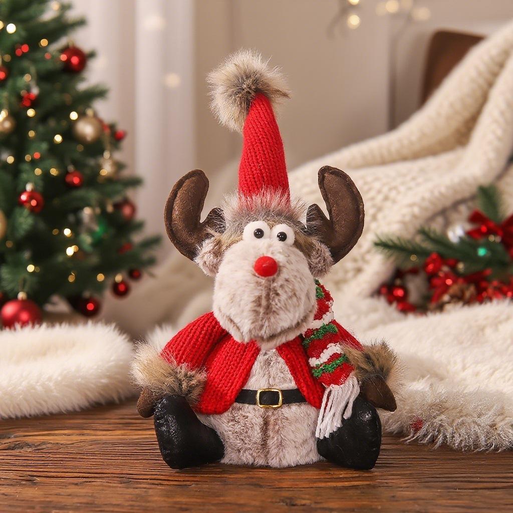 

Christmas Doll Cute Christmas Creative Scalable Doll Deer Showcase Prop Decoration Holiday Gift christmas decorations