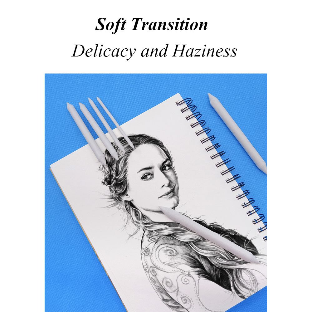 3/6 Pcs Painting Art Double Head Sketching Smudge Stump Stick Paper Pencil Drawing Tool