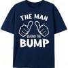 New Daddy Pregnancy Reveal TShirt The Unisex Behind The Bump Two Thumbs Hand Print Unisex Expecting Father Daily Wear Tops
