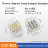 Compact Waterproof 2-In 2-Out Quick Wiring Terminal for Single Strand Hard Wire