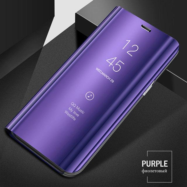 Flip Phone Stand Case For Samsung Galaxy A55 A15 A35 A25 A33 A34 A52S A14 A13 A53 A54 A36 A26 A56 A16 5G Mirror Kickstand Cover
