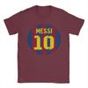 Mens Football Messis T Shirts  Pure Cotton Clothes Casual Short Sleeve Round Collar Tees 4XL 5XL 6XL TShirt