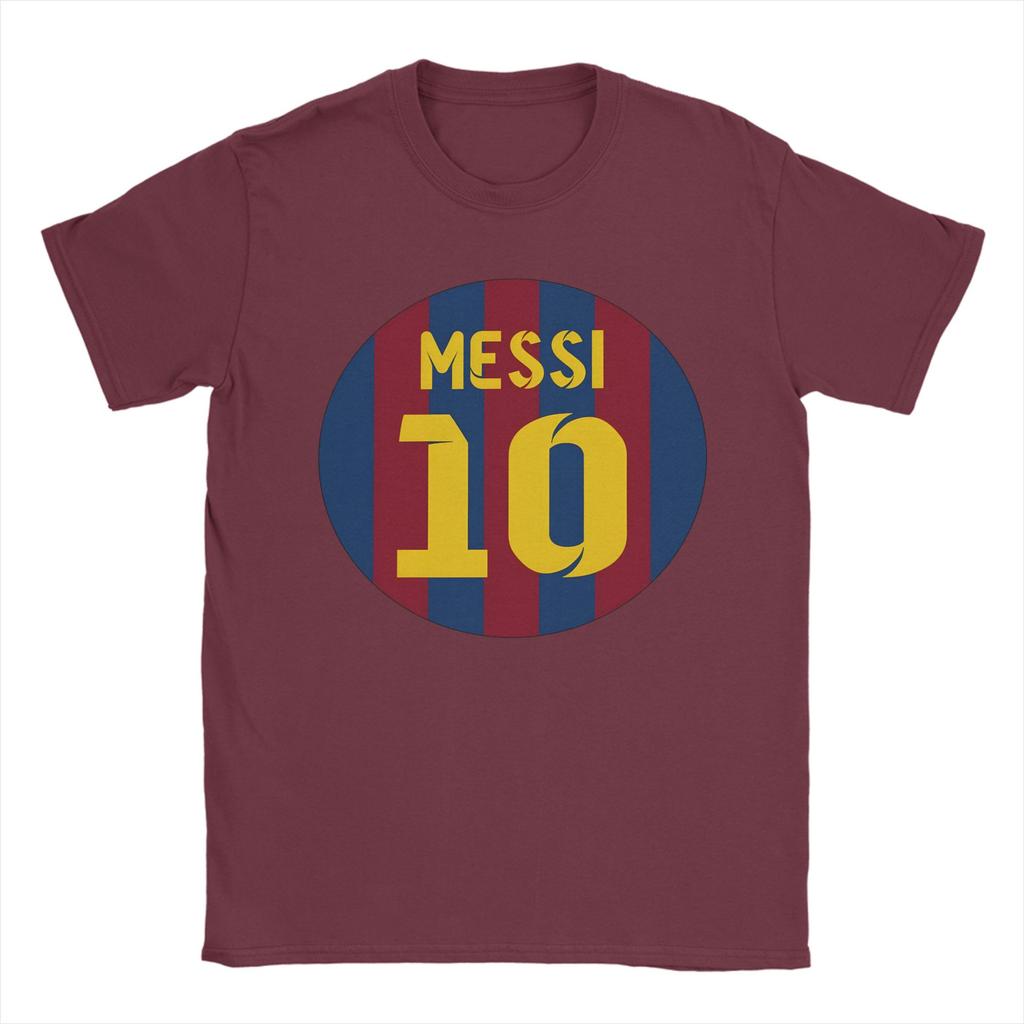 Mens Football Messis T Shirts  Pure Cotton Clothes Casual Short Sleeve Round Collar Tees 4XL 5XL 6XL TShirt