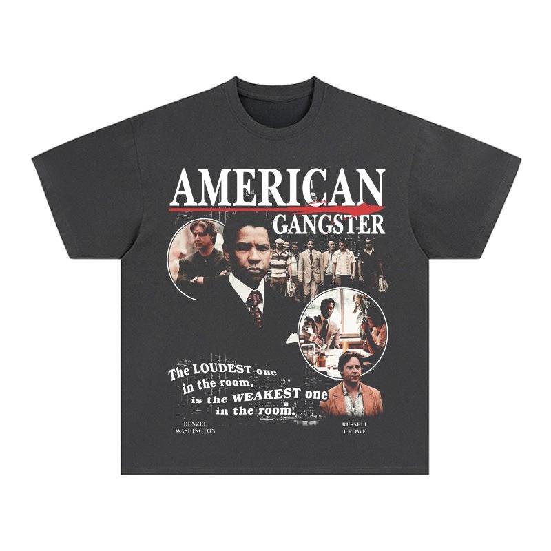 

American Gangster American Old Retro VTG Short Sleeve Digital Direct Injection Breathable T-Shirt 4XL