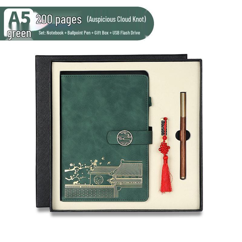 A5 High-End Retro Chinese Office Gift Set - Customizable Logo Souvenir Box