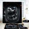 Halloween Pumpkin Ghost Skeleton Polyester Shower Curtain Bathroom Curtain Easy Install Durable Fade Resistant Customized Modern