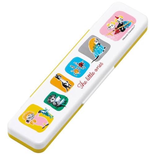 Skater Chopsticks and Spoon Set, Antibacterial, "Little Ones" Moomin Design, Made In Japan, 18cm, CCS3SAAG-A