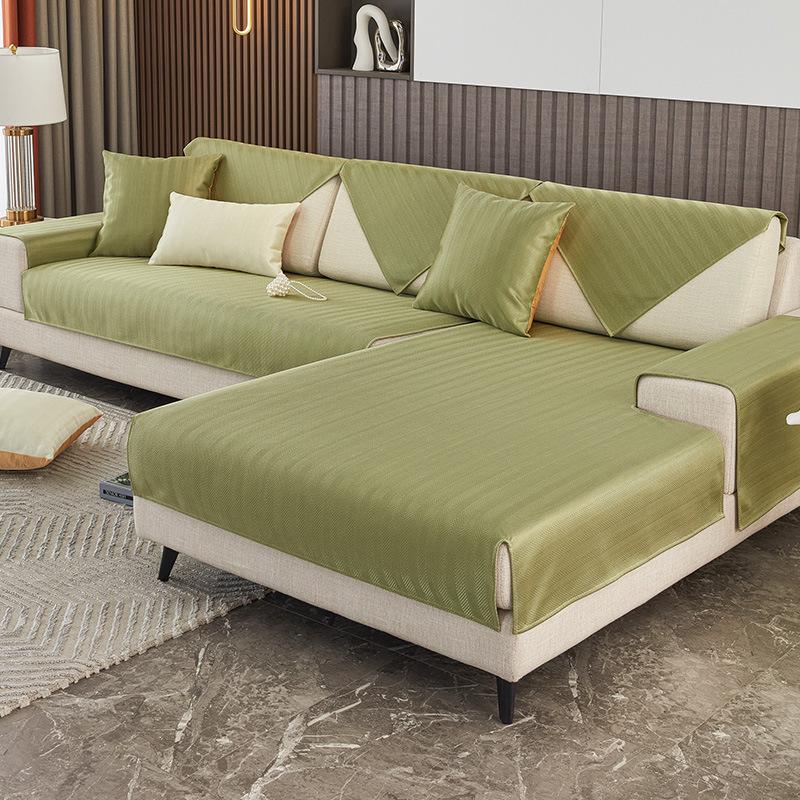 Ice Silk Summer Sofa Cushion: Non-Slip, Cool, Modern Full Cover with Backrest - 2025 New Style