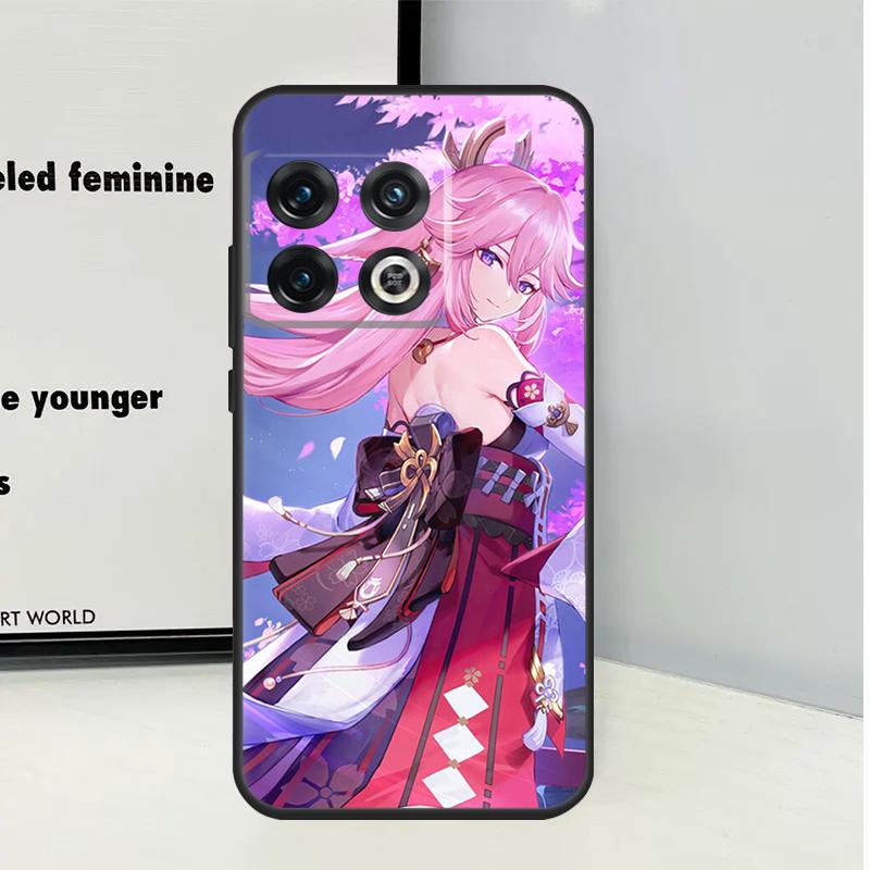 Genshin Impact Yae MIko Case For OnePlus 12R 10T 9R 10R 12 11 9 10 Pro OnePlus Nord 2 2T CE 3 Lite N20 N10 Cover