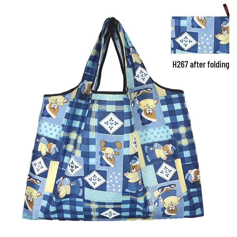 Foldable Tote Bag for Groceries - Large Capacity, Southeast Asian Print