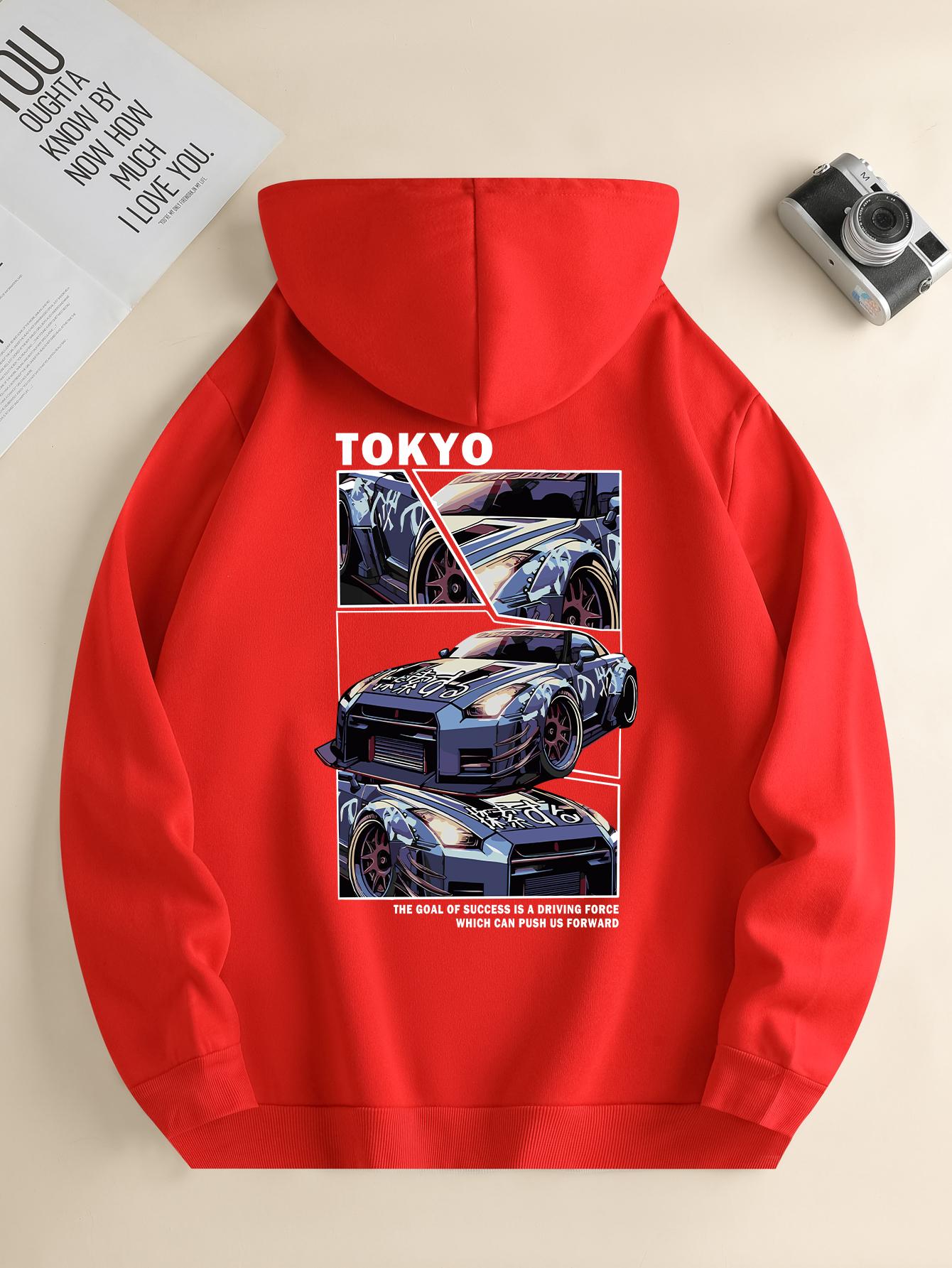Men s new fashionable round neck sweater, casual and daily comfortable round neck sweatshirt, car print, men s jacket 3XL