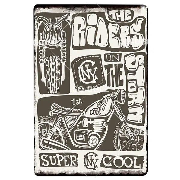Motor Club Metal Sign Vintage Garage Tin Sign Bar Decor Plaque Pub Bar Decor Metalen Borden Poster Plate Art Poster