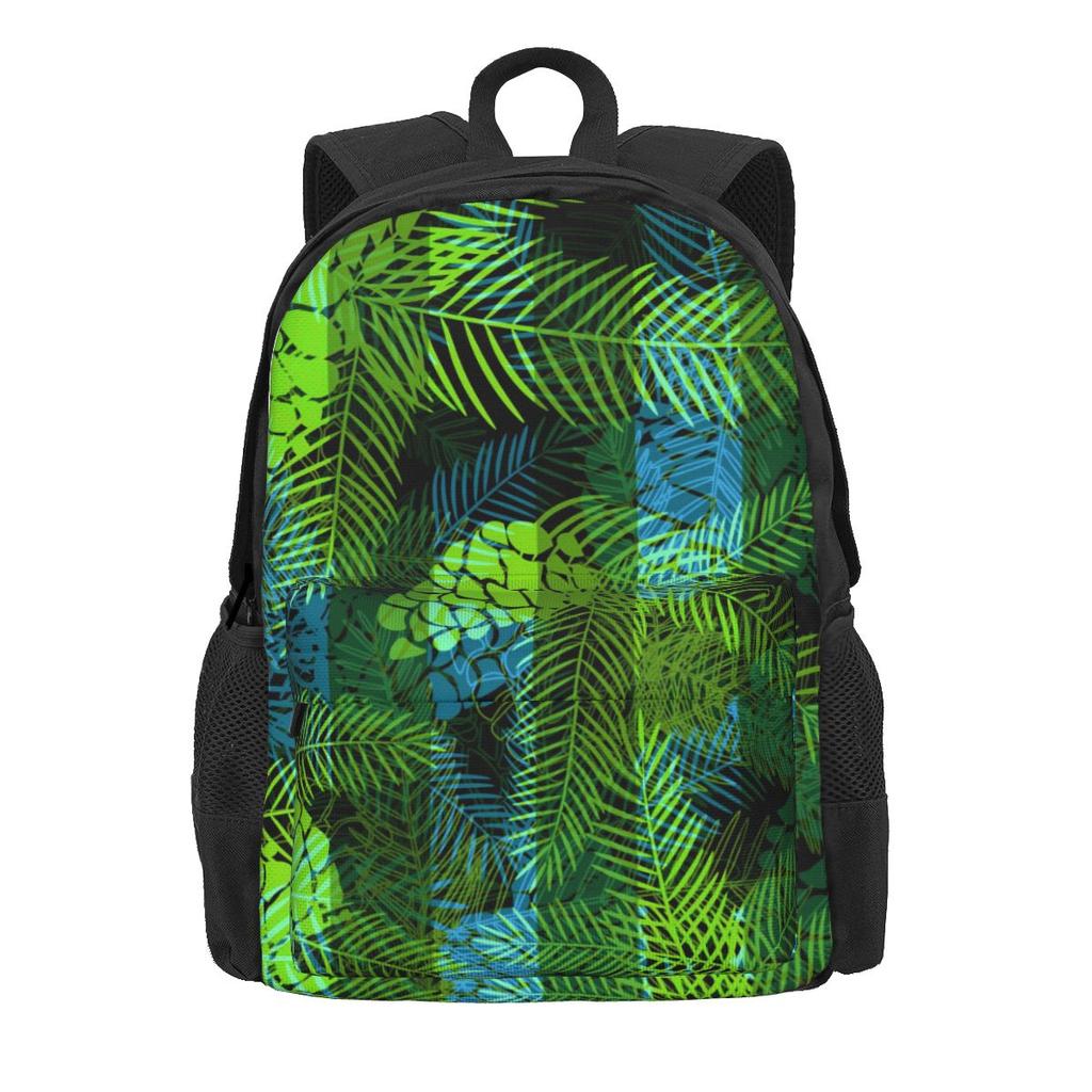 Tropical Palm Leaf Backpack Jungle Print Outdoor Backpacks Youth Fun School Bags High Quality Big Rucksack