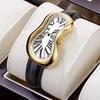 New Y2k Fashion Creative Men Women Melted Twisted Watches Luxury Streetstyle Irregular Shape Dial Unique Design Quartz Watch