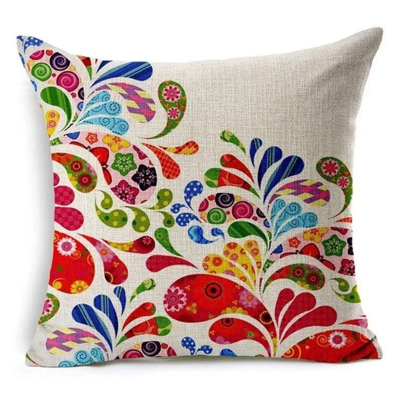 Tropical Green Plant Pillowcase Colorful Tree Pattern Creative Cushion Vitality Natural Style Sofa Decoration Pillow