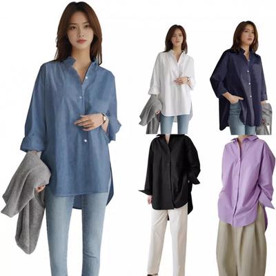 Fashion Women's Loose Casual Button Long Sleeve Irregular Autumn Winter Shirt