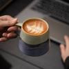 Handmade-Look Coffee Mugs 8Oz Ceramic Art Cup with Wide Base and Handle for Homes Office Beverage Use and Teatimes