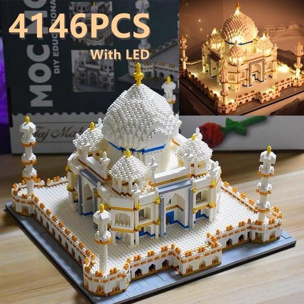 Educational Toys Brick Blocks 4146+ Pcs Diamond Mini Blocks World Famous Architecture Taj Mahal 3D Model Building Blocks Gifts Toys for Children