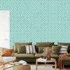 Checkerboard Wallpaper in Navy, Mint and White for Living Room and Bedroom 50x1000