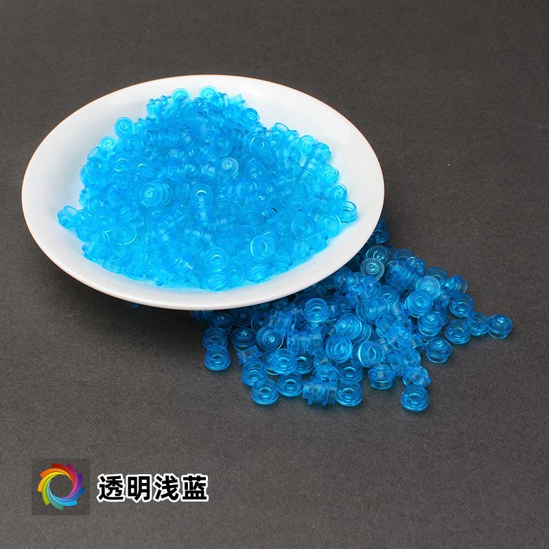 Compatible With LEGO 6141 Plate 1x1 Round Bricks Toys DIY Parts Moc Transparent Blue Building Blocks 4073 Ocean Seawater House