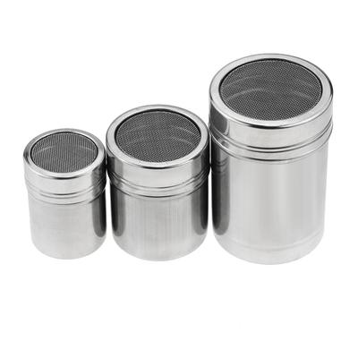 HOT Stainless Steel Chocolate Shaker Cocoa Flour Icing Sugar Powder Coffee Sifter Lid Shaker Cooking Tools Coffee