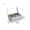 92MF Practical Nonrust Steel Spice Storage Box Multi Section Kitchen Essential For Organized Cooking And Meal Preps