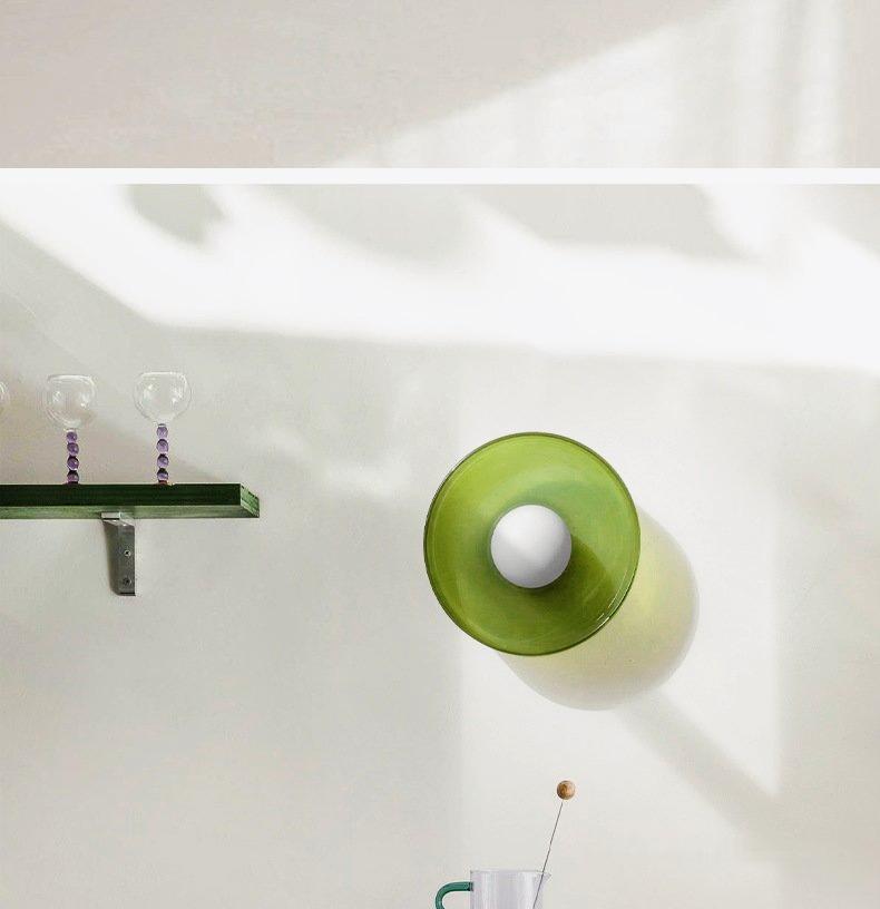 Nordic Minimalist Memphis Ceiling Lamp - French Retro Glass for Entrance, Hallway, or Balcony