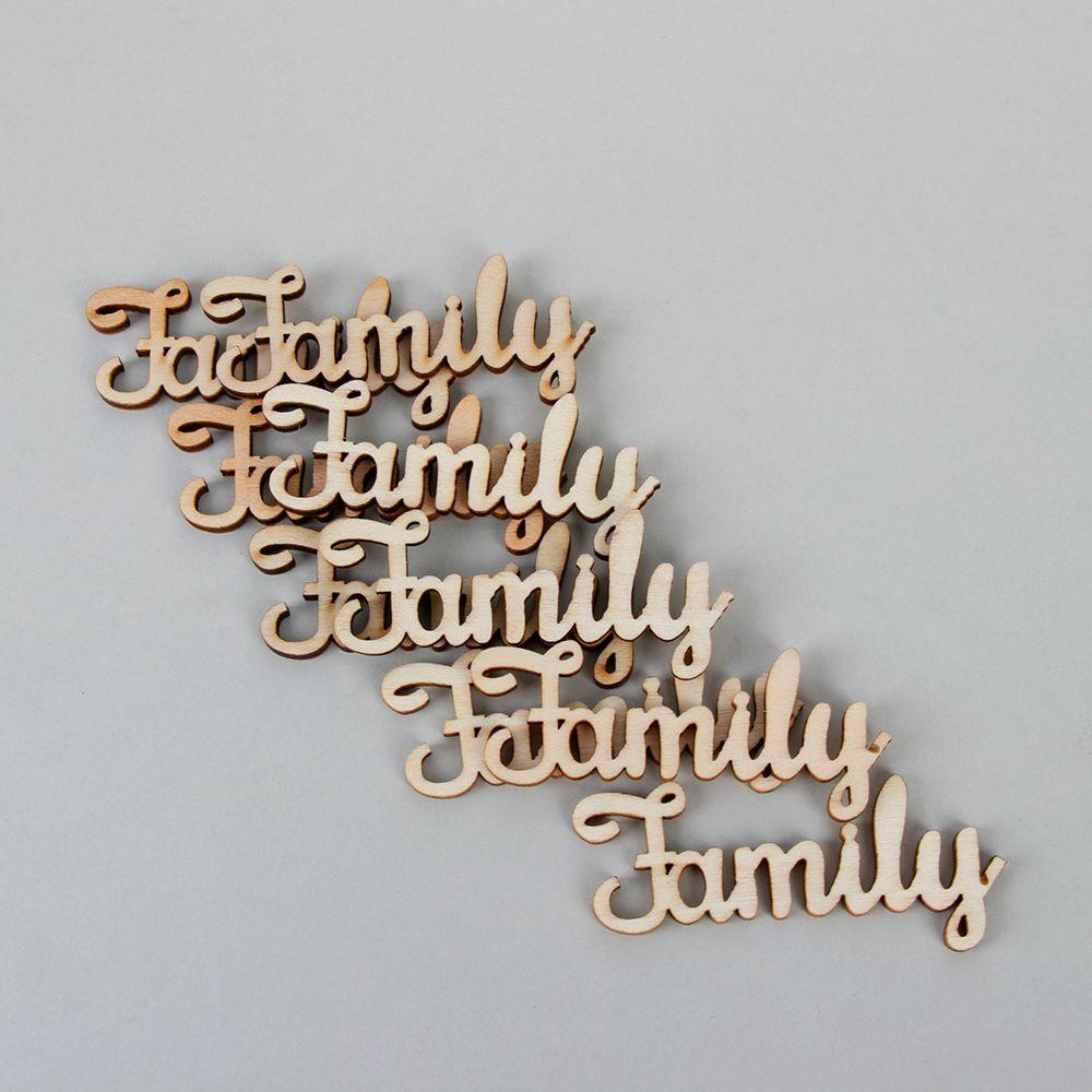 10Pieces 10Pieces Wedding Tree Crafts Decorations Wooden Letters Family Word DIY