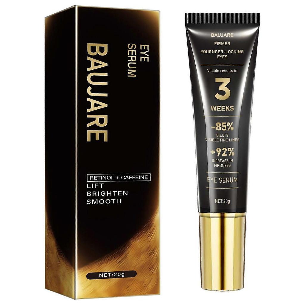 Siero Contorno Occhi Retinolo & Caffeina, Assorbimento Rapido, Correzione per Borse Sotto gli Occhi, Linee Sottili, Occhiaie, Rughe, Crema Idratante Sotto gli Occhi 48 Ore
