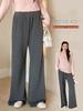 Plus Size Polka Dot High-Waisted Wide-Leg Pants - Slimming, Flaw-Hiding, Elastic Fit for Spring