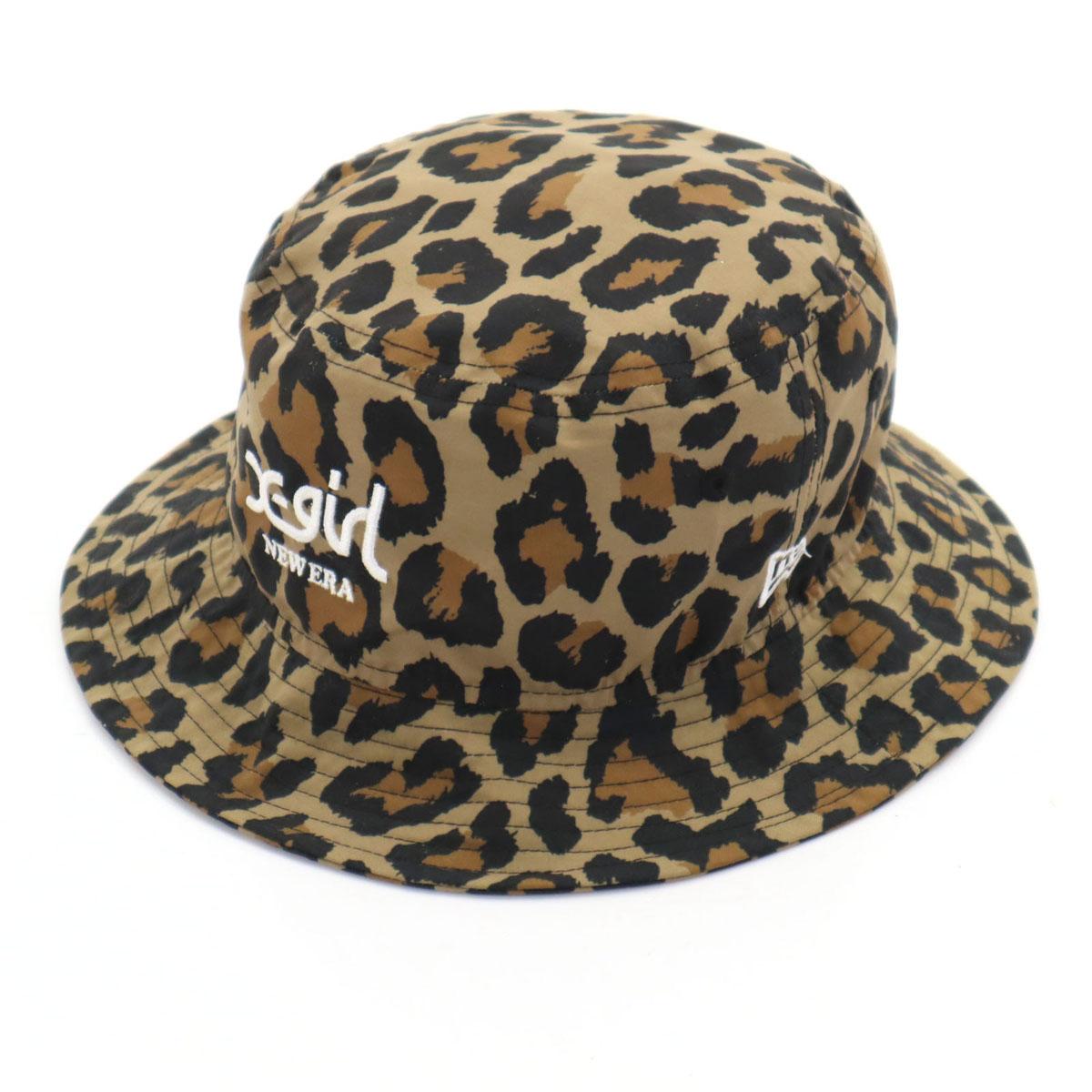 

Новая эра X-girl коллаборация Панама с леопардовым принтом S/M Бежевый Женский Б/у