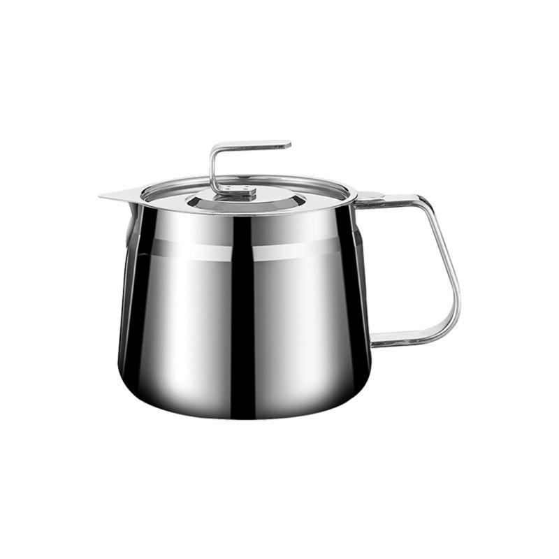 Home Kitchens Large Capacity Oil Filter Pot With Ergonomic Handle and Mesh Strainer For Safe Cooking And Easy Cleaning