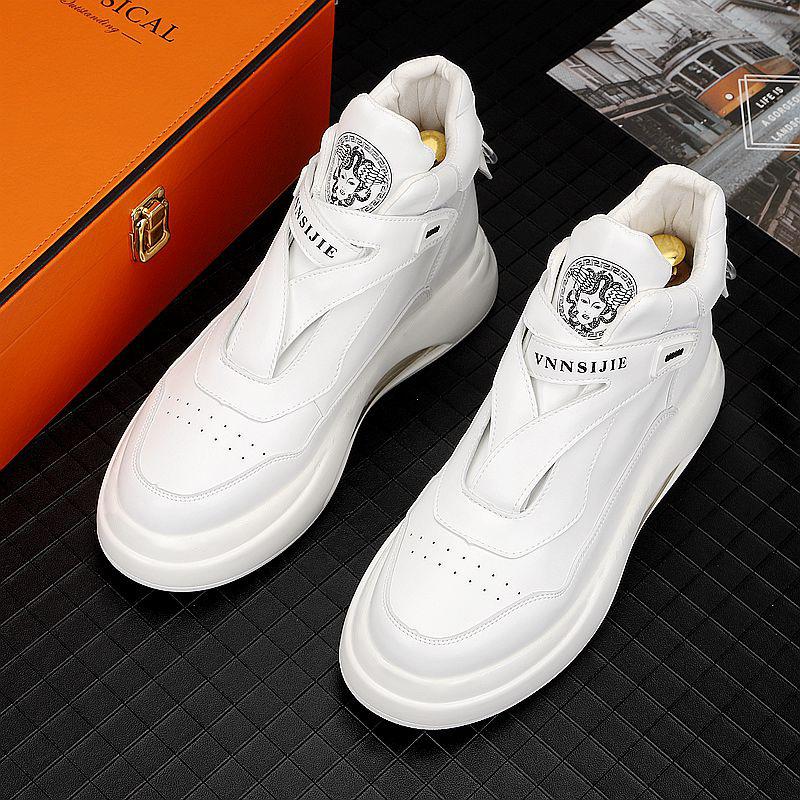 Letní boty s vzduchovým polštářem Pánské vysoké boty Bílé Outdoorové platformové robustní tenisky Prodyšné sportovní boty pro muže