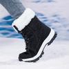 Fashion New Women Cotton Shoes Waterproof and Cold Proof Keep Warm Long Boots for Women Outdoor with Thick Velvet and Warmth Snow Boots