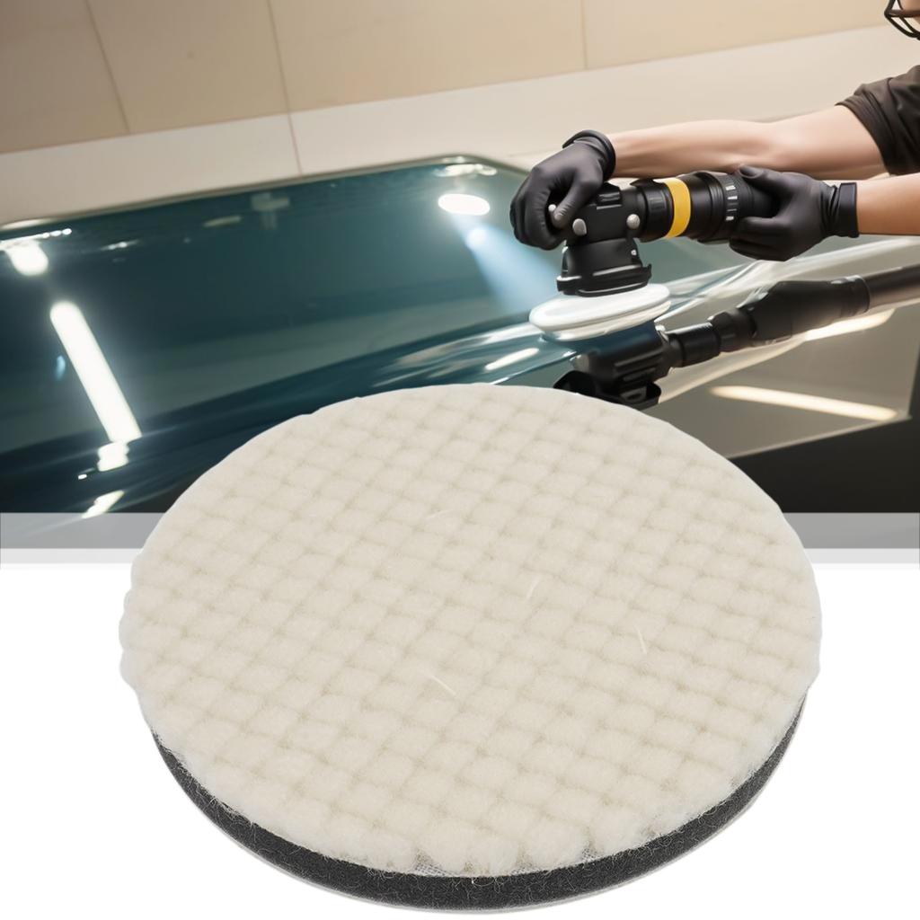 1 Stück 5/6/7 Zoll Woll-Polierpads Wachs-Poliertuch Für Autos Reinigungs-Polierer-Werkzeug Waschbarer Kreis-Schwamm Polierpad